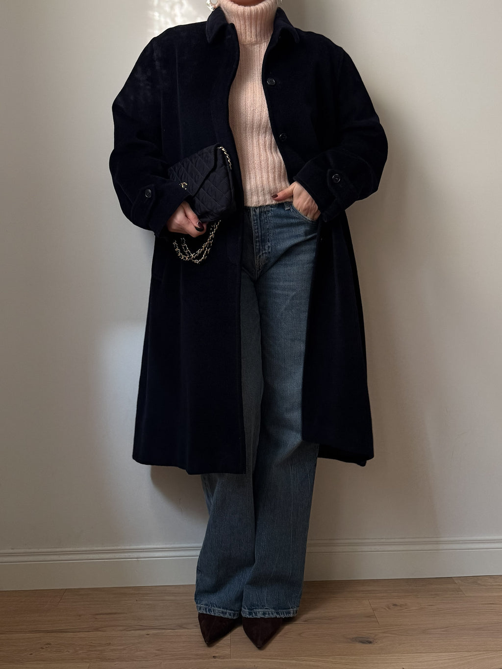 Max Mara wool and cashmere blue coat