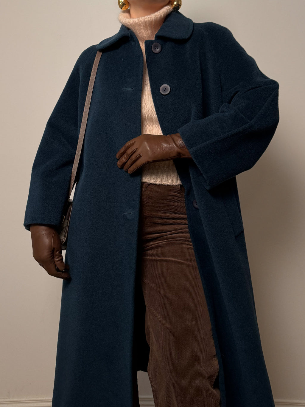 Pure wool petrolium coat