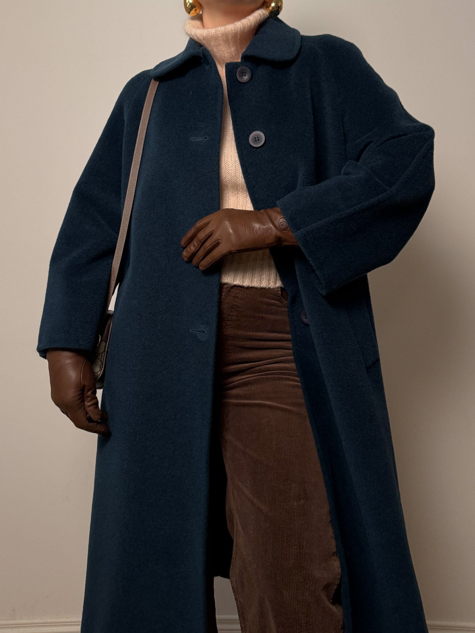 Pure wool petrolium coat