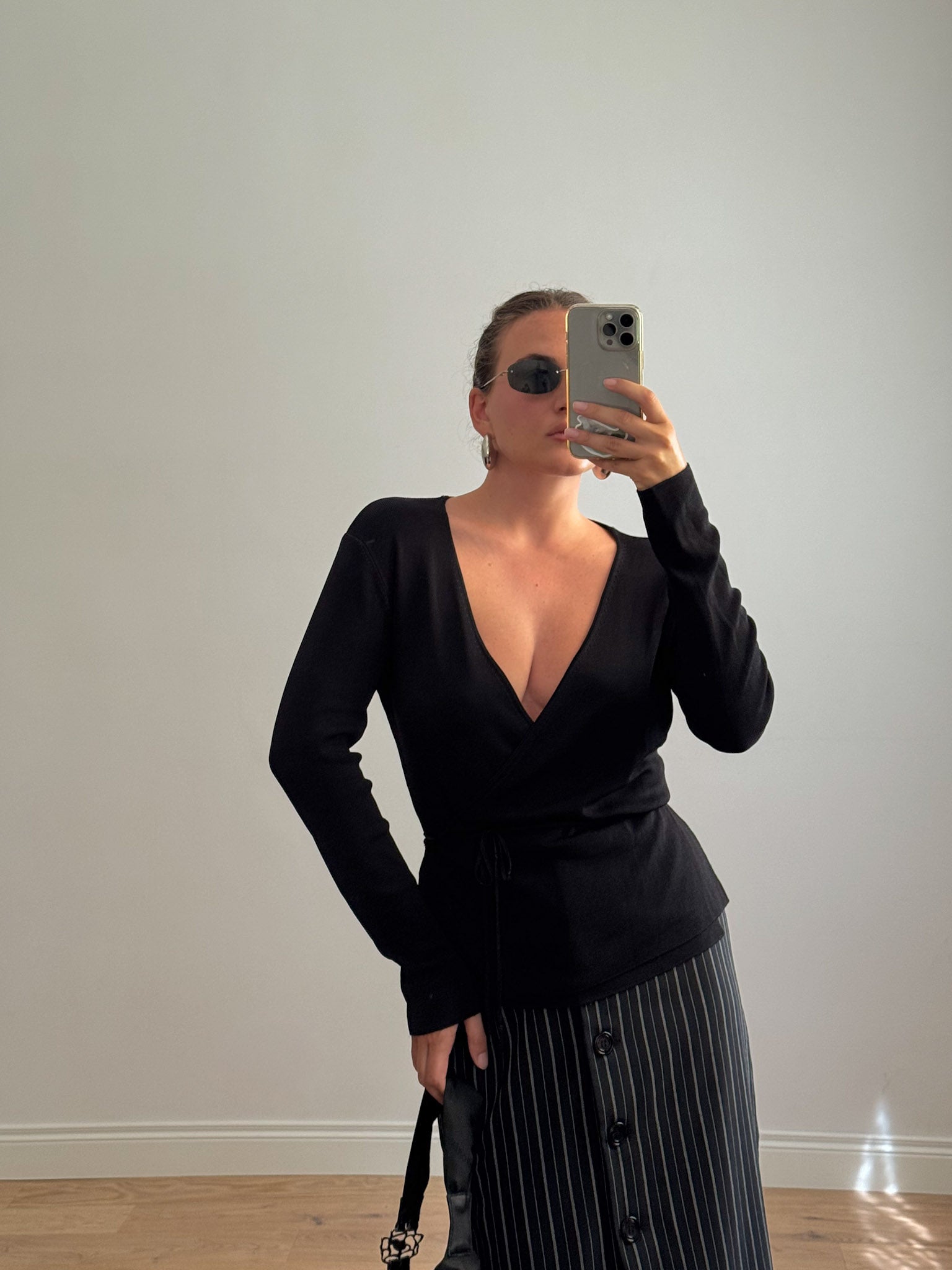 Viscose black cardigan