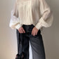 Silk blend ivory blouse