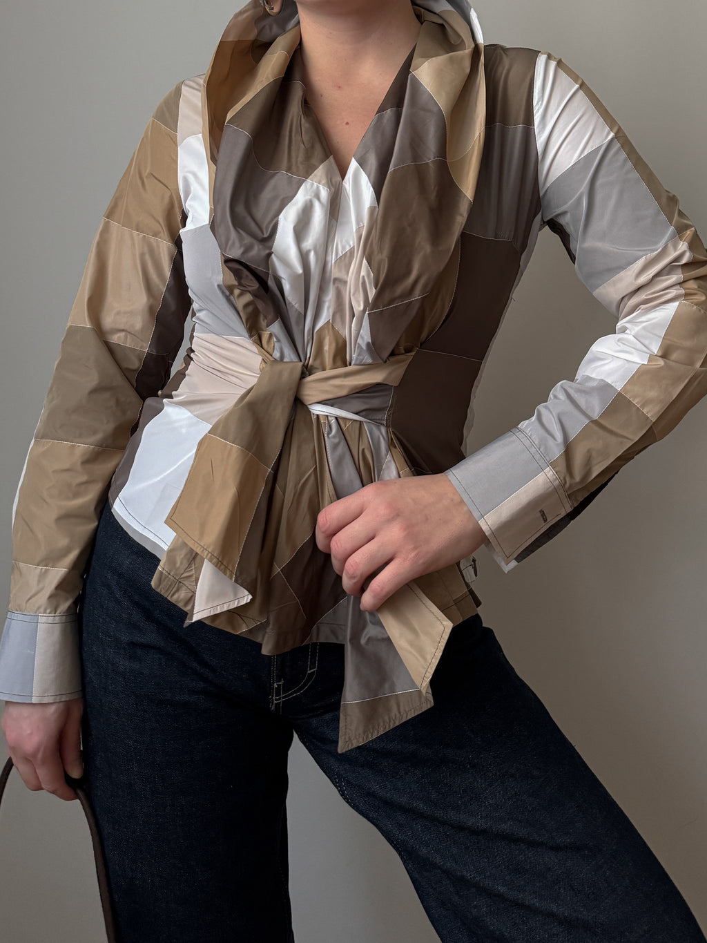 Lightweight technical fabric blouse