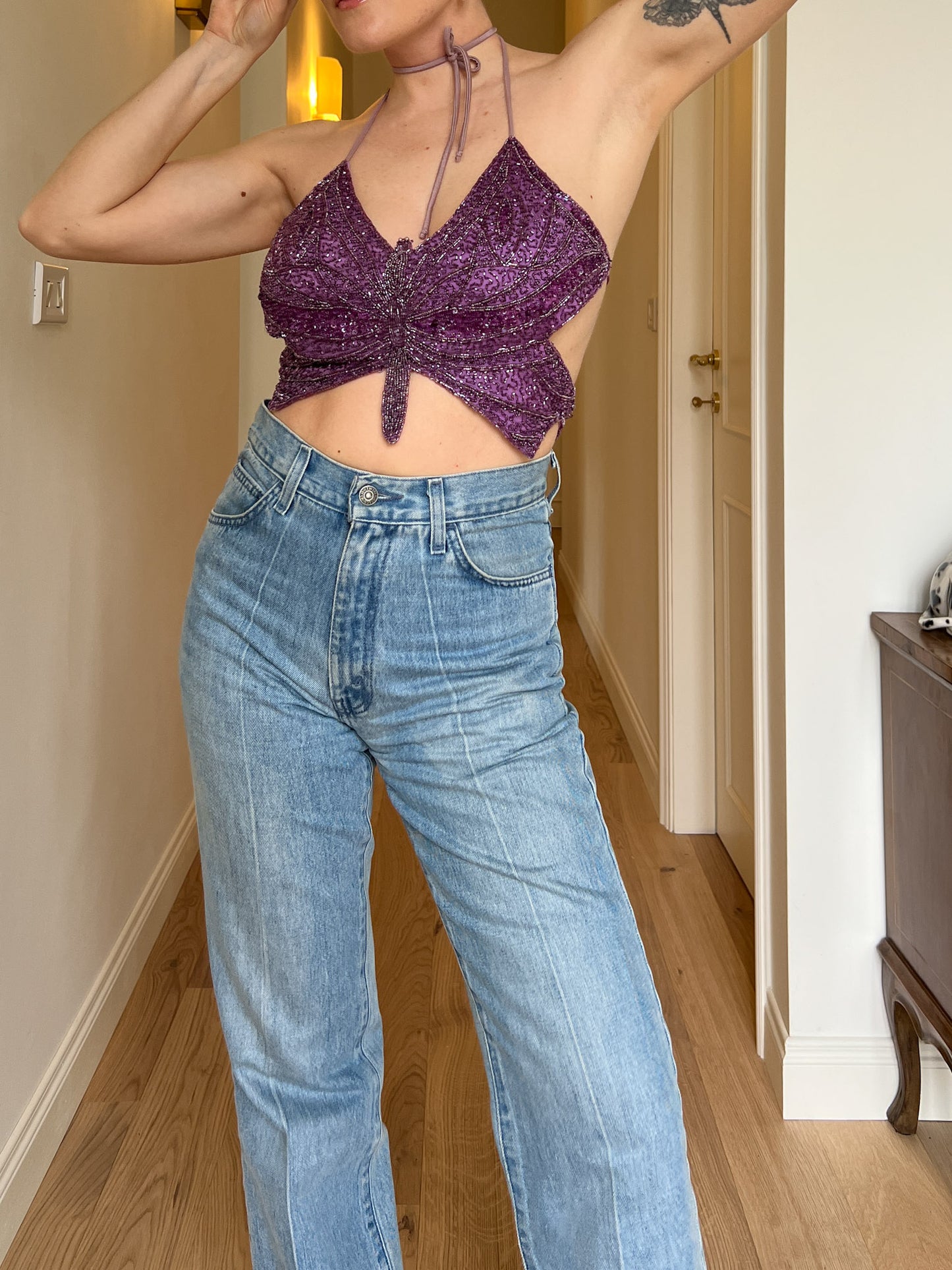 Butterfly purple top