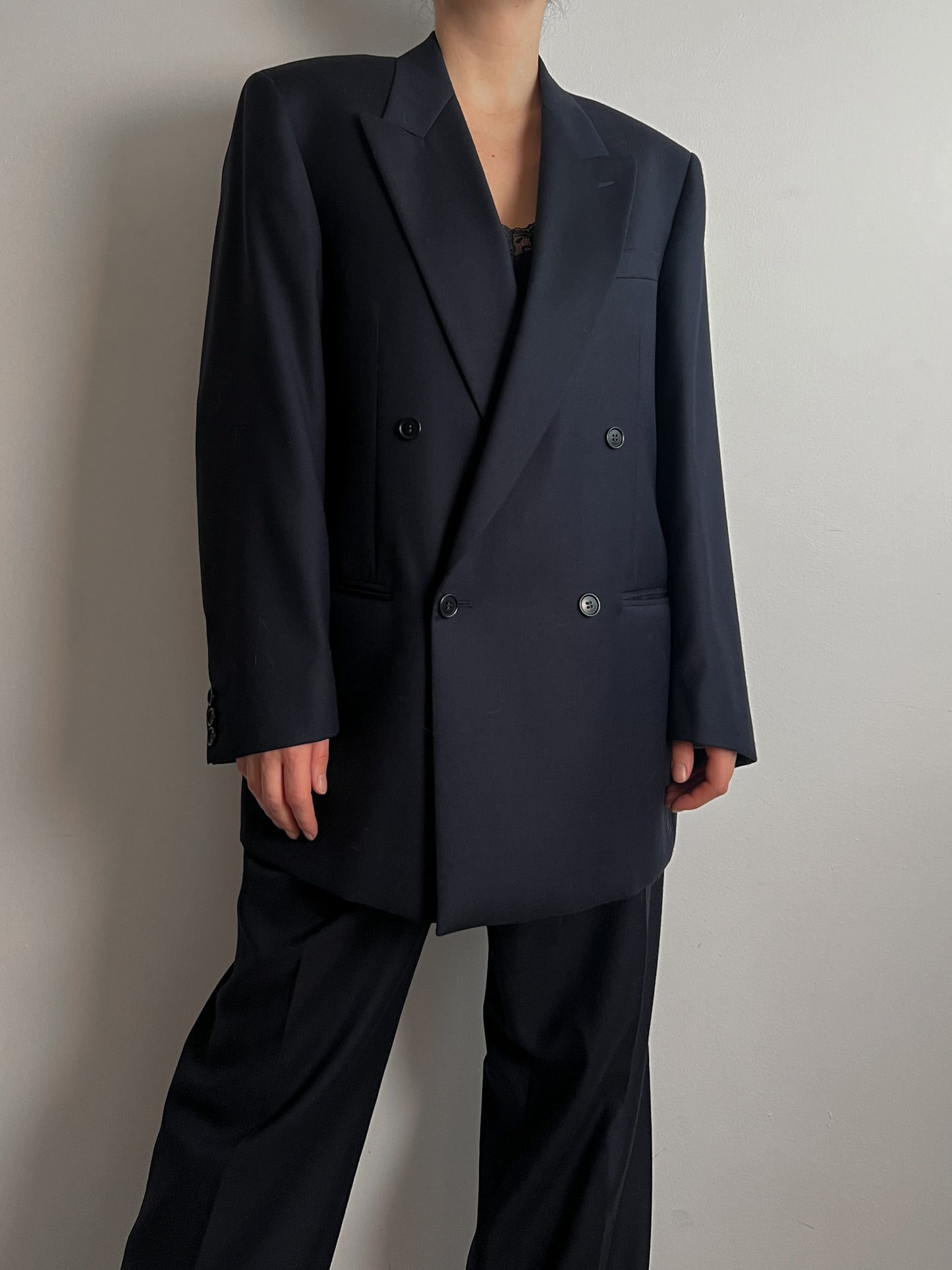 Pure virgin wool blue suit