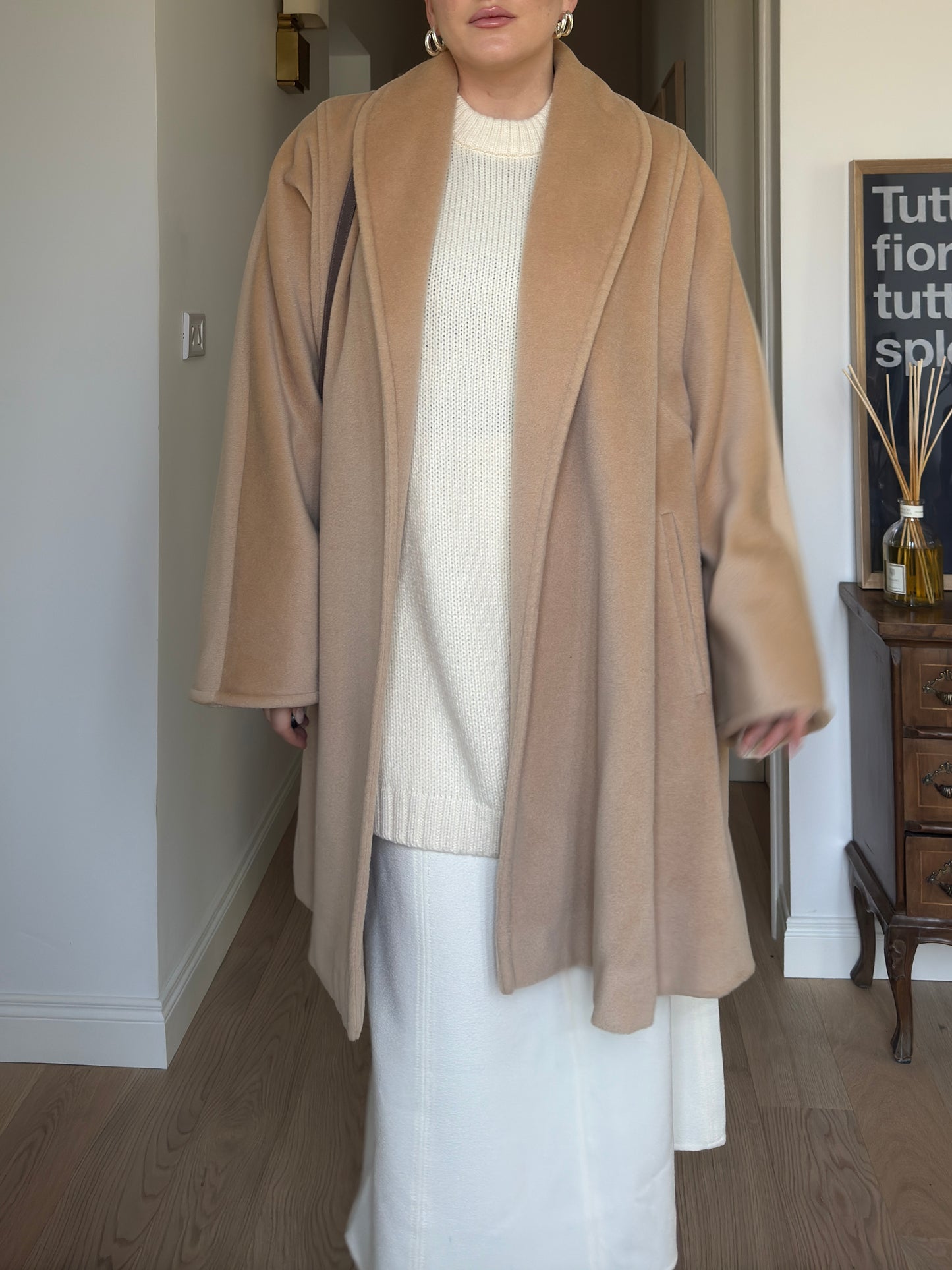 Max Mara pure wool sand coat