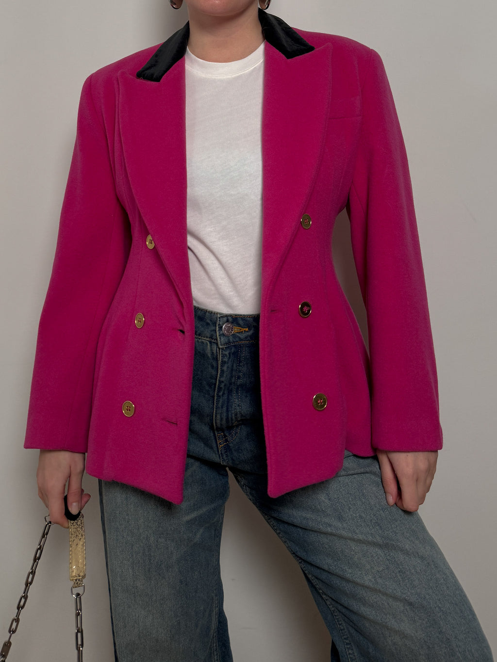 Pure wool cyclamen blazer