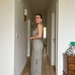 Tailored silver long dress