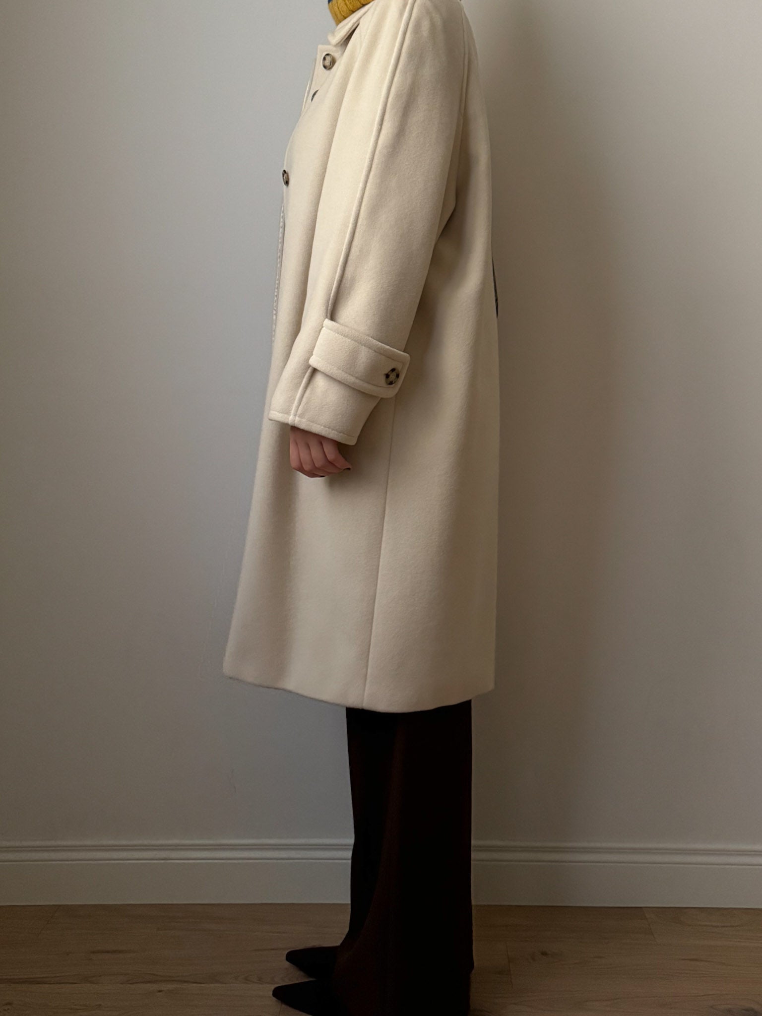 Pure wool ivory coat