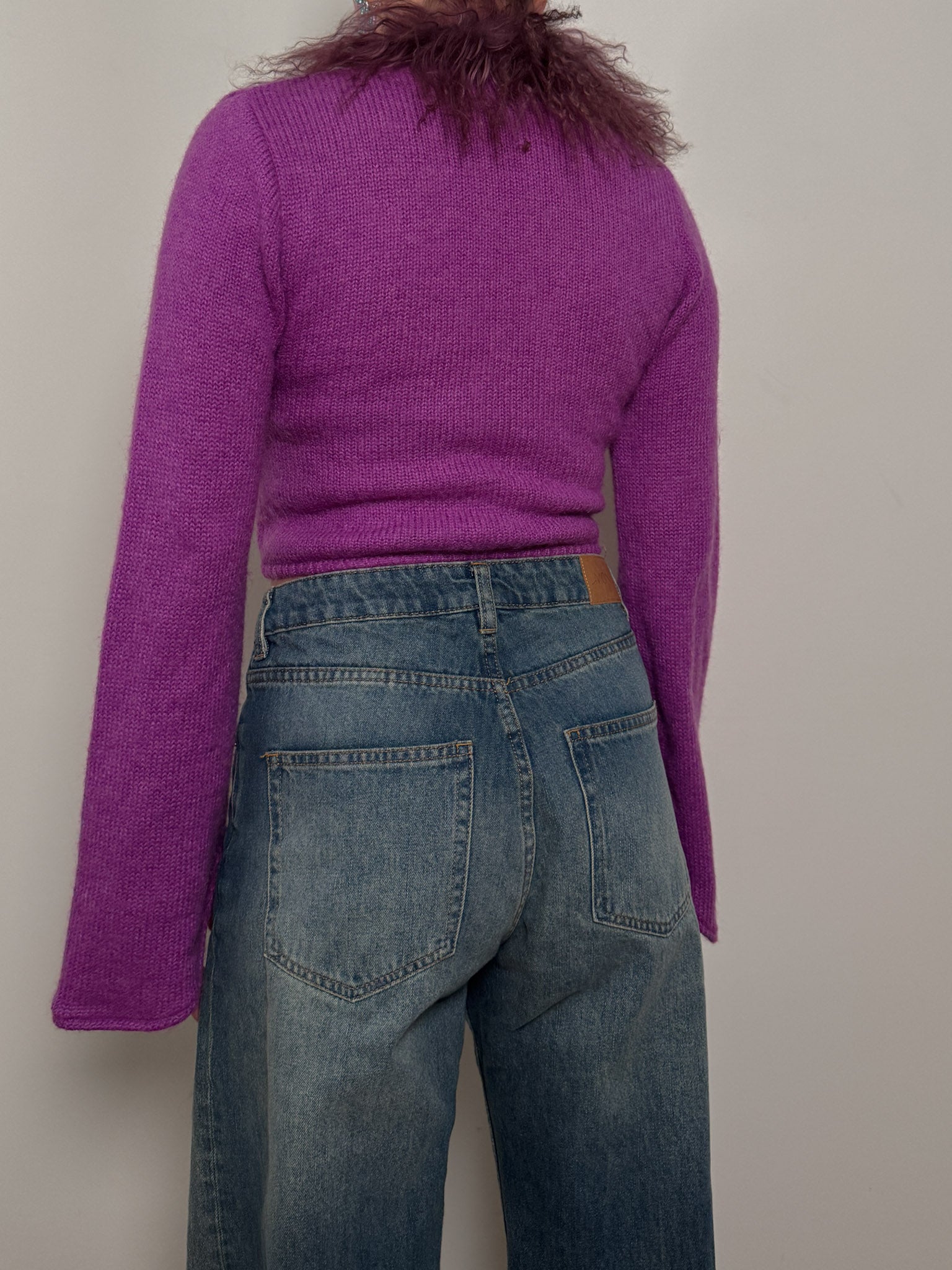 Angora and mohair mongolian top