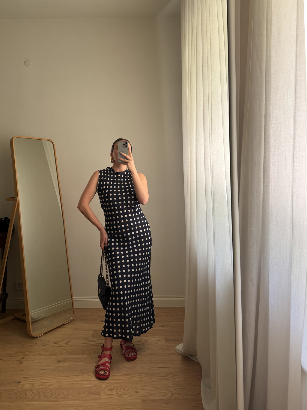 PRE ORDER - Abito pois in lino e viscosa (Blu e avorio)