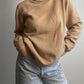 Pure cashmere beige turtleneck