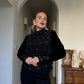 Velvet and strass black blouse