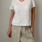 Pure linen white top