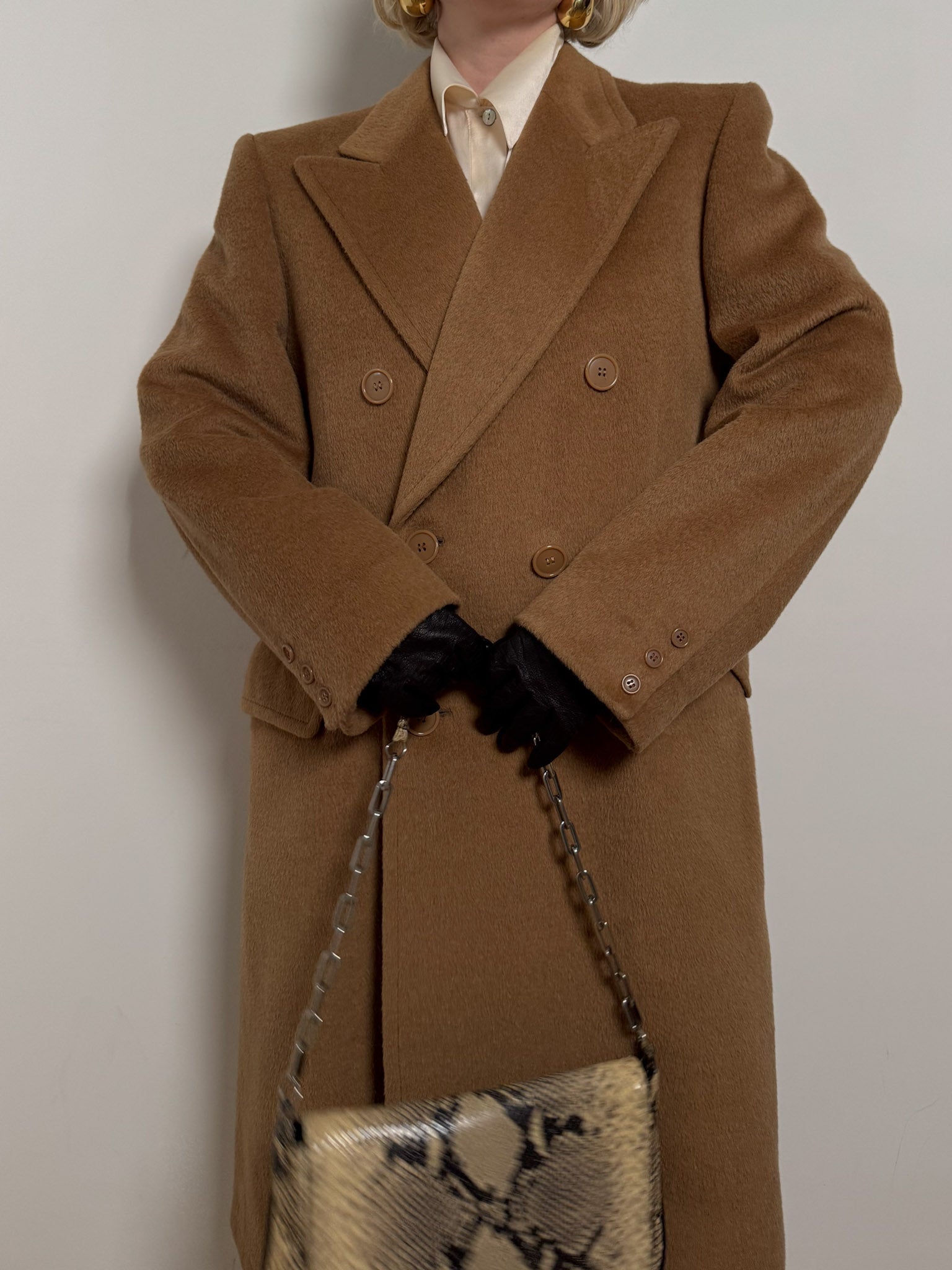 Pure wool camel coat