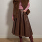 Real leather rust skirt