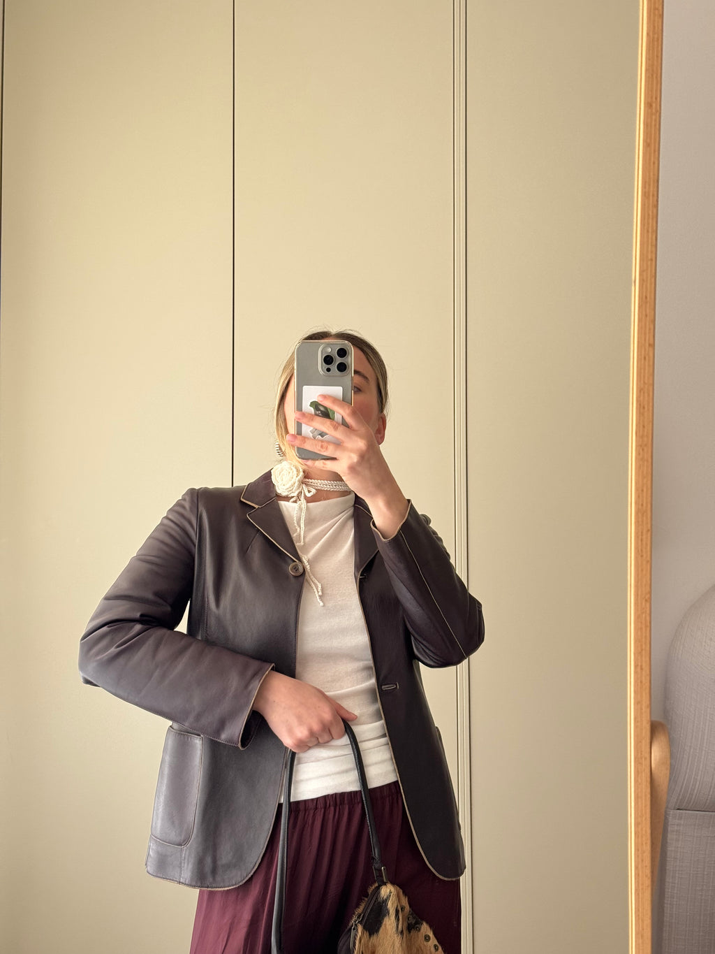 Jil Sander real leather jacket