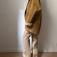 Real shearling caramel coat