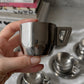 Tazzine e piattini da caffè in acciaio inox