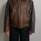 Genuine leather biker jacket