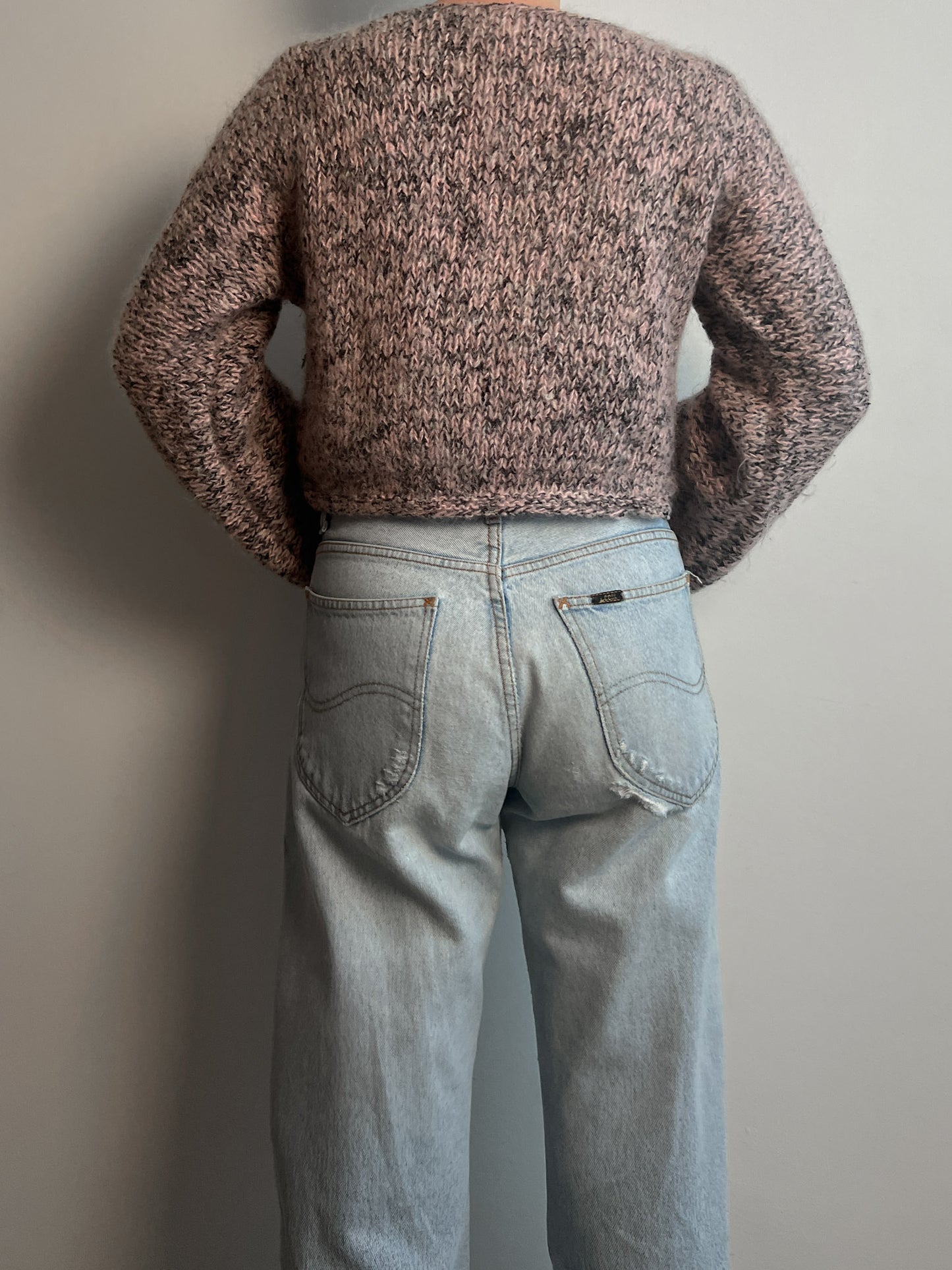 Mohair and wool cropped sweater