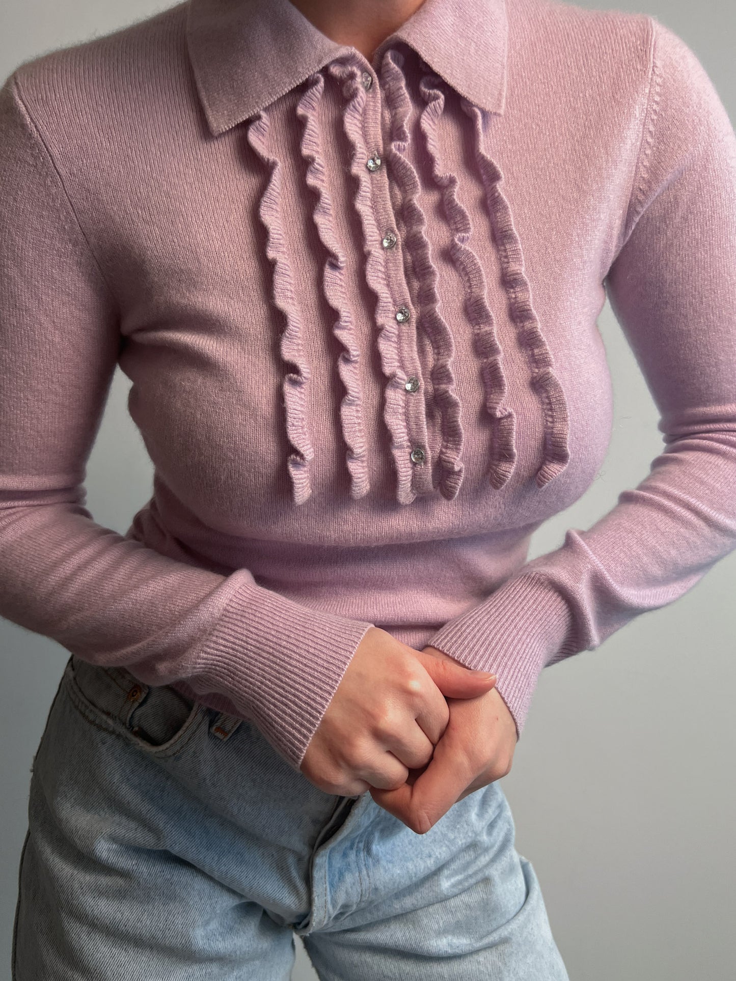 Pure cashmere lilac sweater