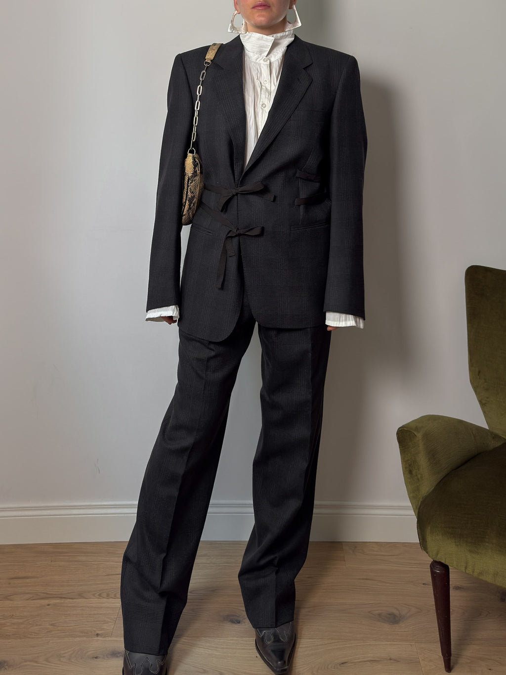 Brando Principe di Galles grey suit