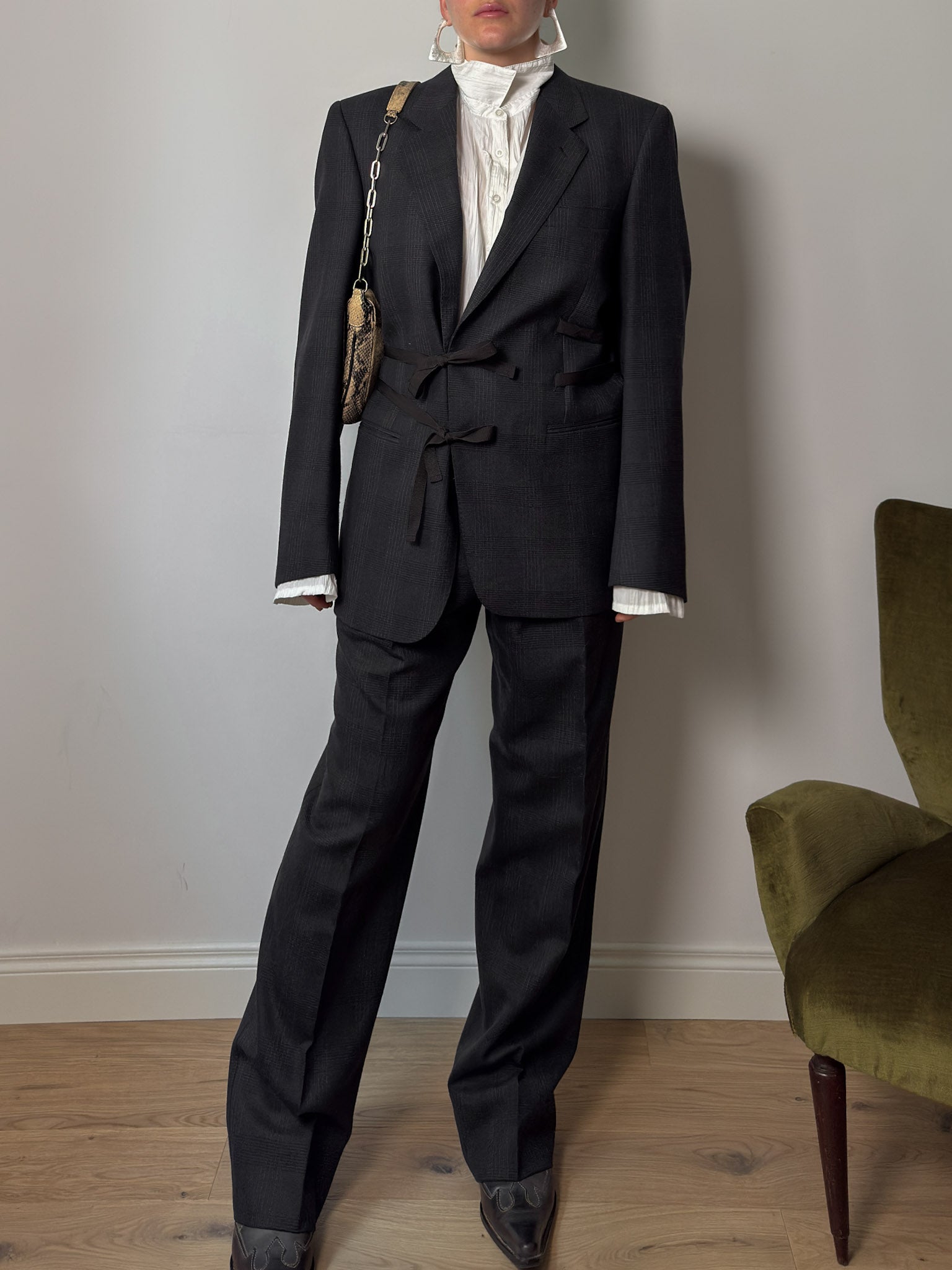 Brando Principe di Galles grey suit