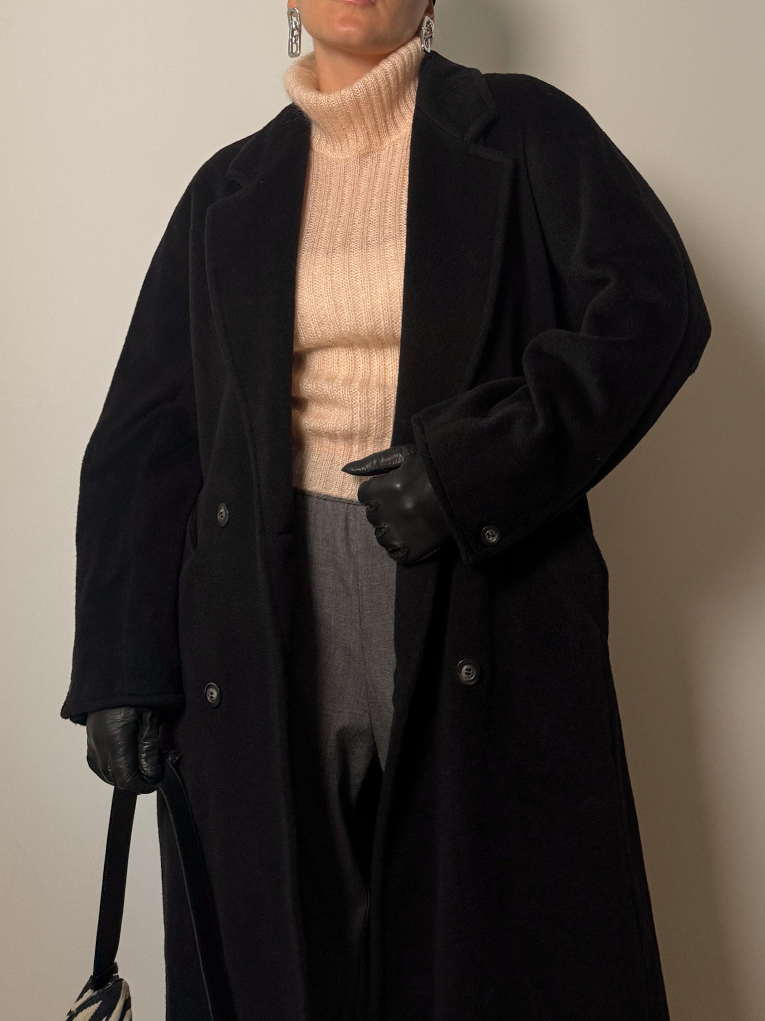 Max Mara 101801 black coat