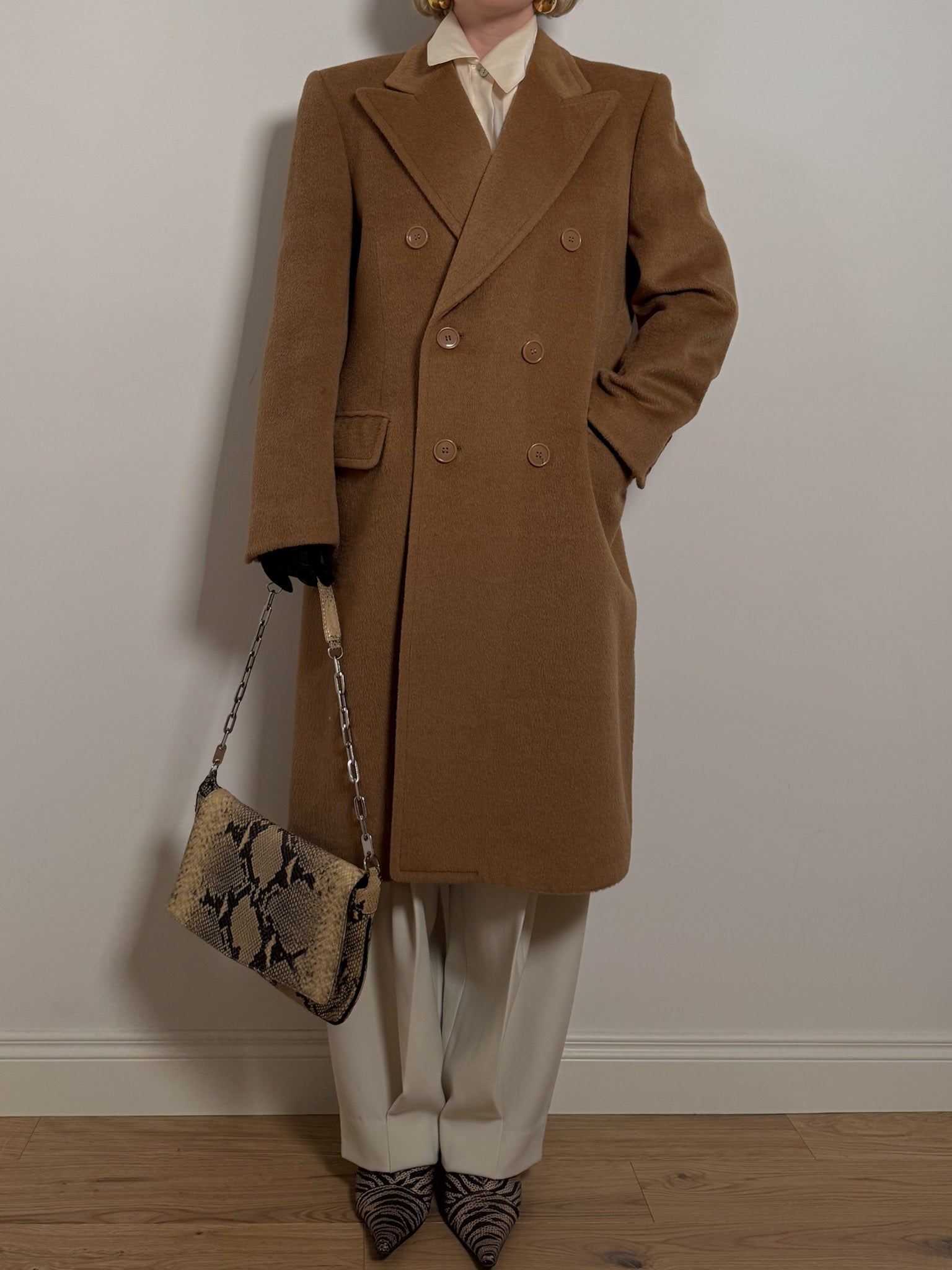 Pure wool camel coat