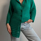 Wool and mohair green cardigan