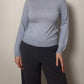 Pure merino wool sky turtleneck pull