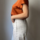 Pure silk orange top