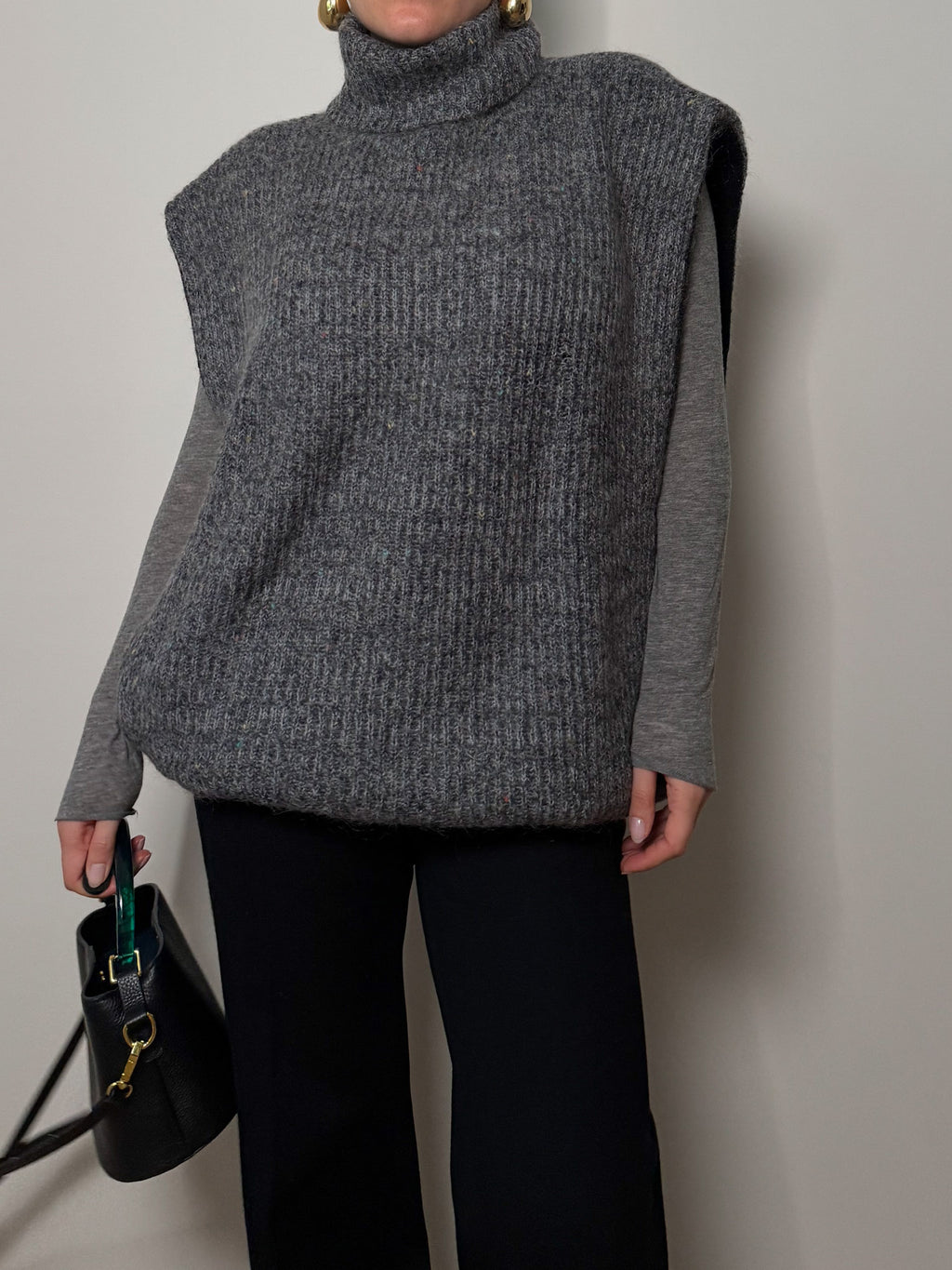 Pure wool grey vest