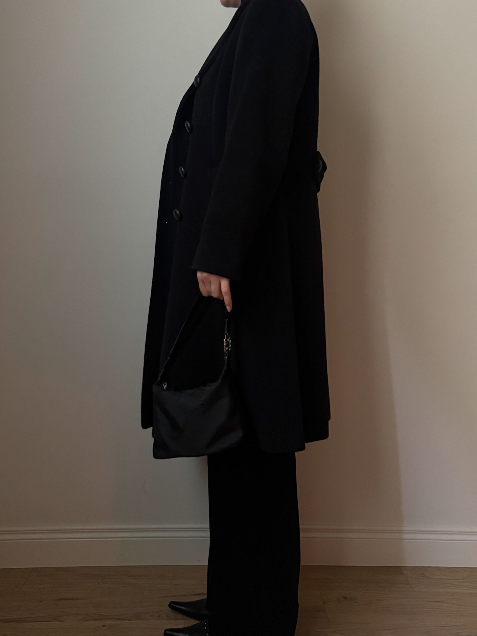 Cinzia Rocca pure wool black coat