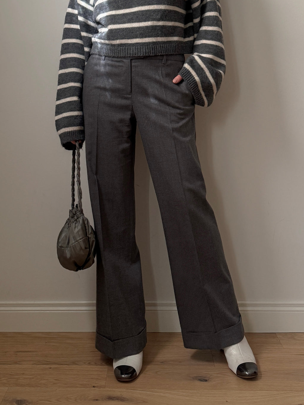 Pure wool grey pants