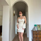 Pure silk ivory mini dress