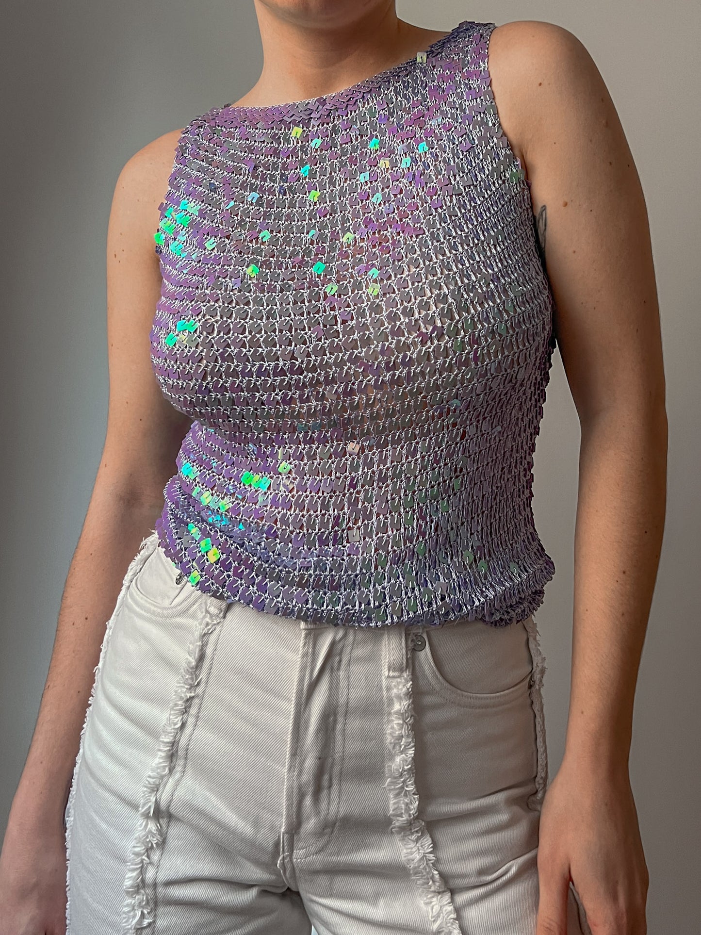 Sequins lilac top