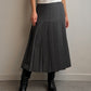 Pure virgine wool pleated grey skirt