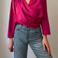 Pure silk cyclamen blouse