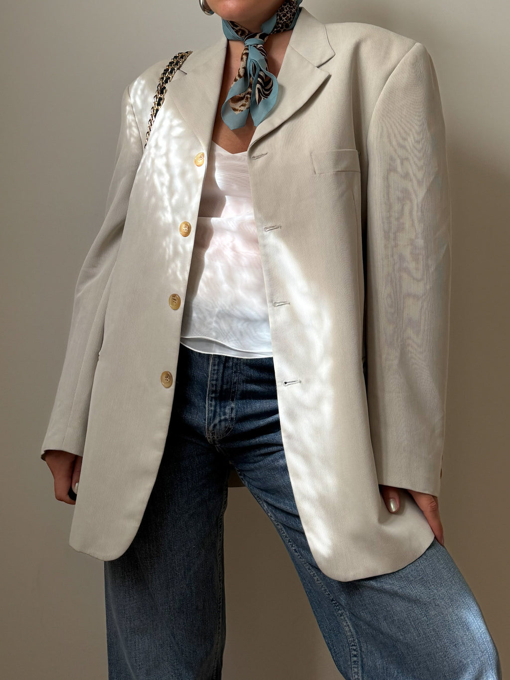 Viscose blend ice blazer