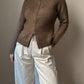 Wool brown cardigan