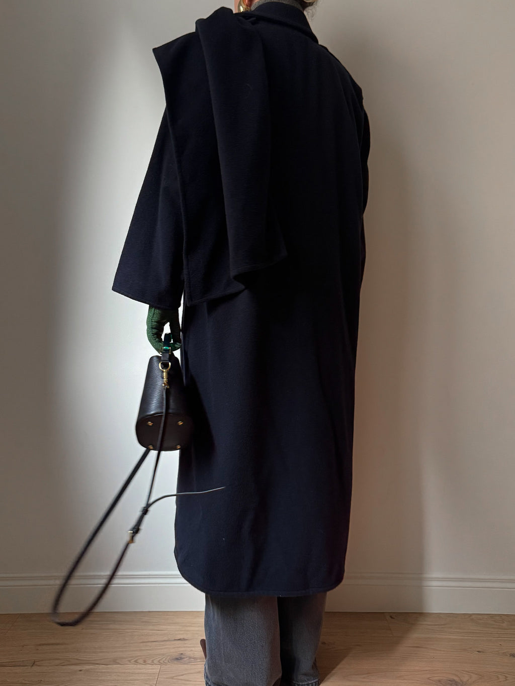 Wool blue long coat