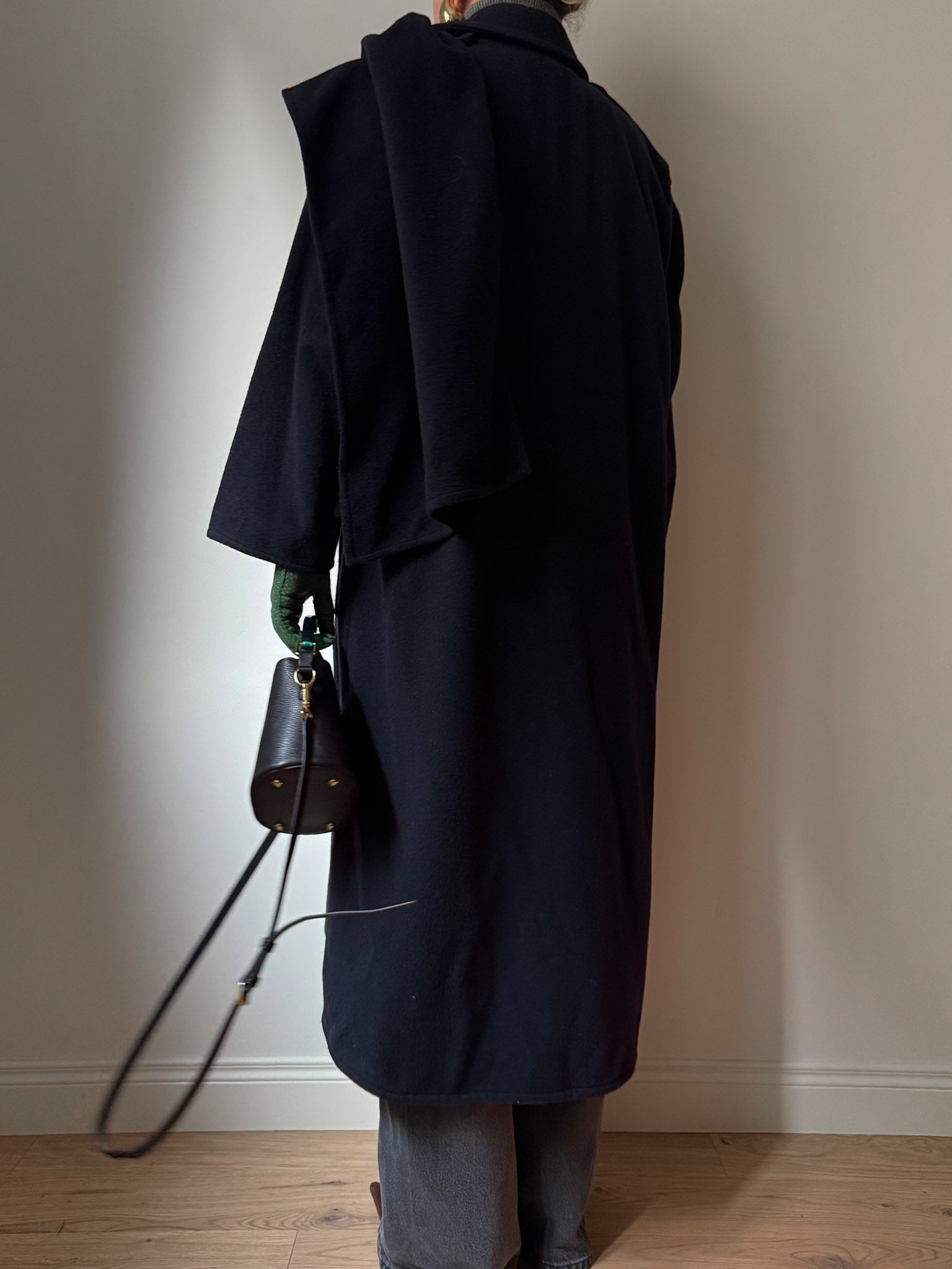 Wool blue long coat