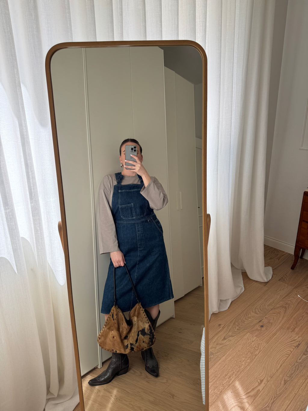 Salopette abito in denim