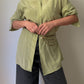Pure silk green shirt