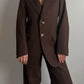 Pure virgin wool brown suit