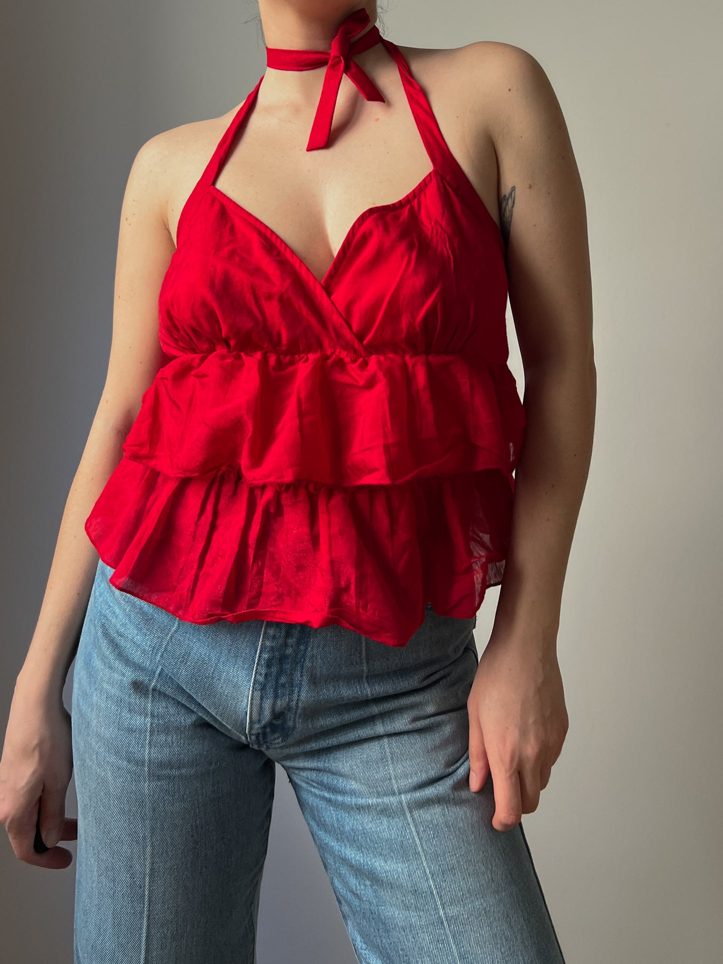 Pure cotton red top