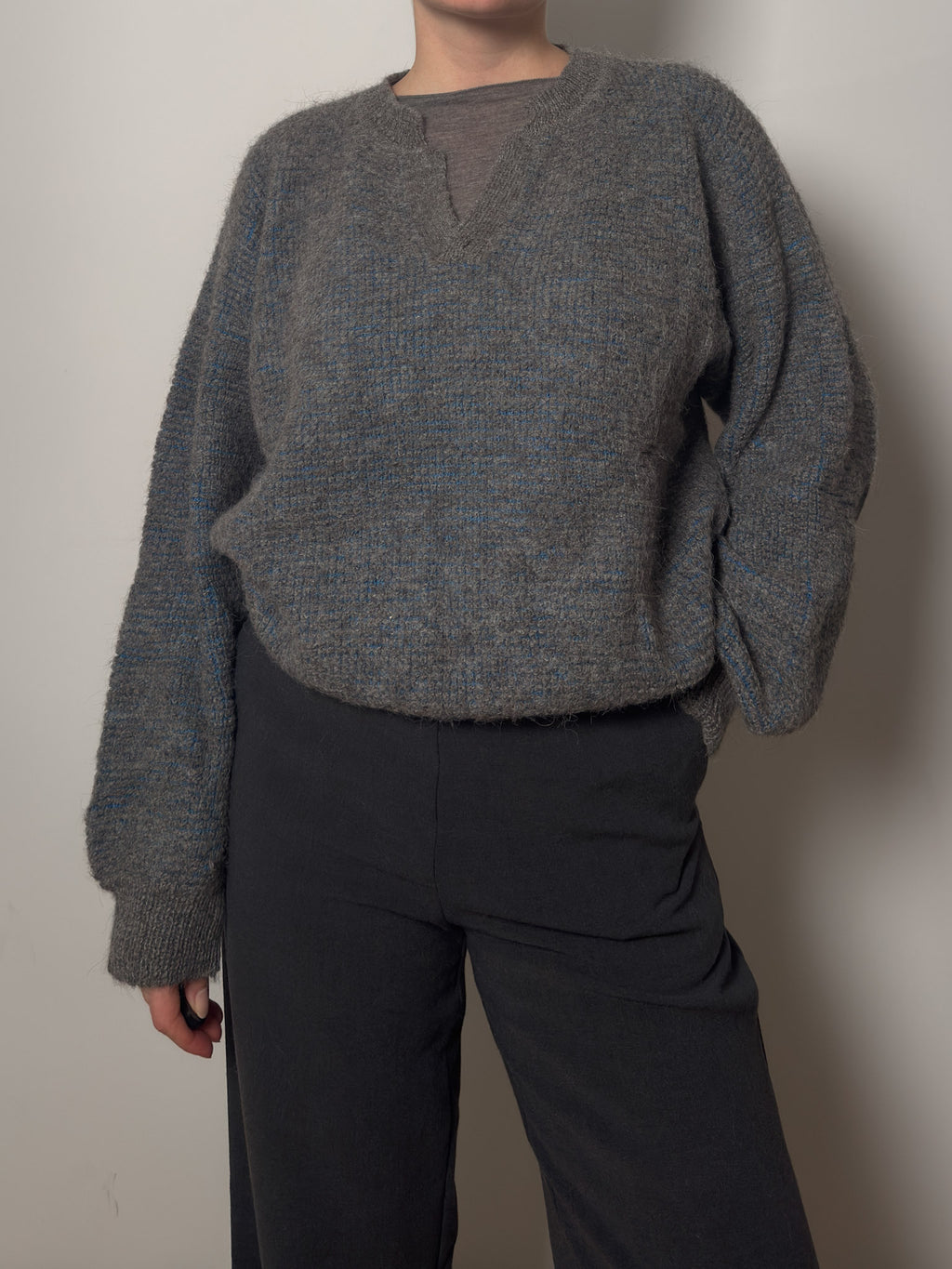 Pure wool grey pull