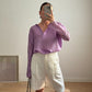 Pure silk lilac shirt