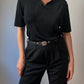 Pure viscose black polo